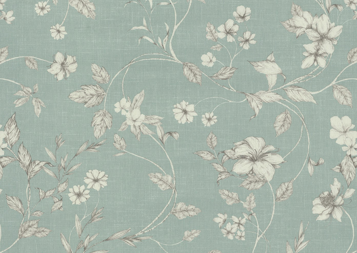 Etched Vine, Eau de Nil - Roman Blind - Image 6